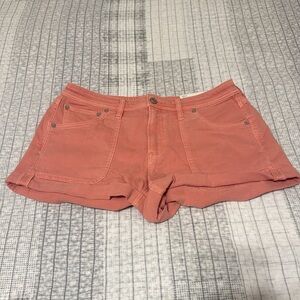 American Eagle size 8 dreamy drape easy shortie stretch pink cargo shorts NWT